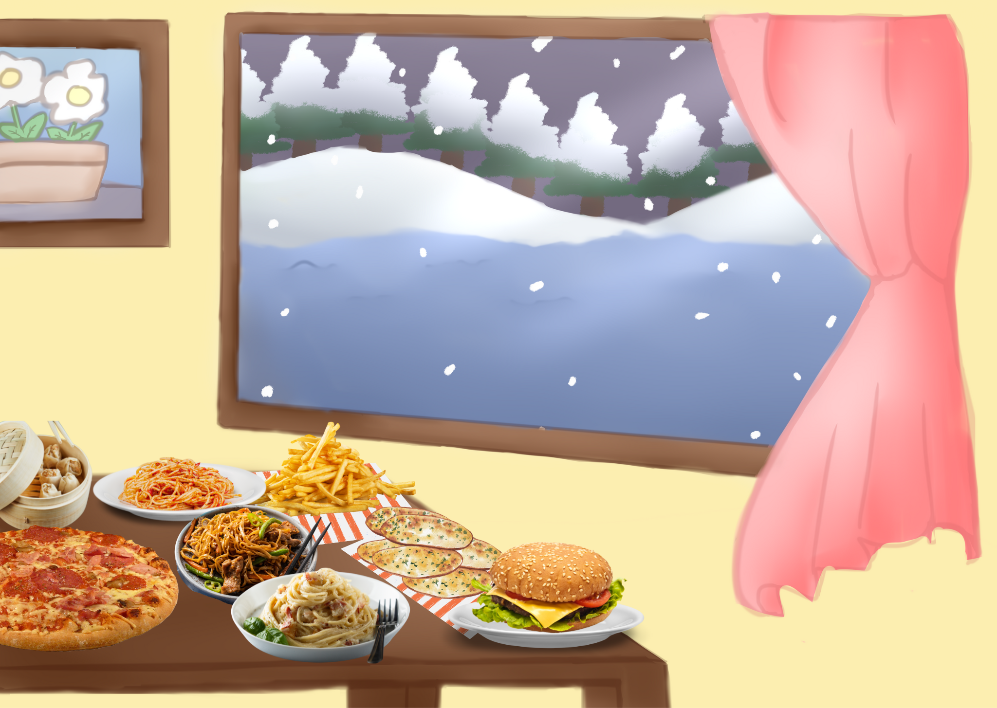  Picture Of Snowy Lake Including The Menus 